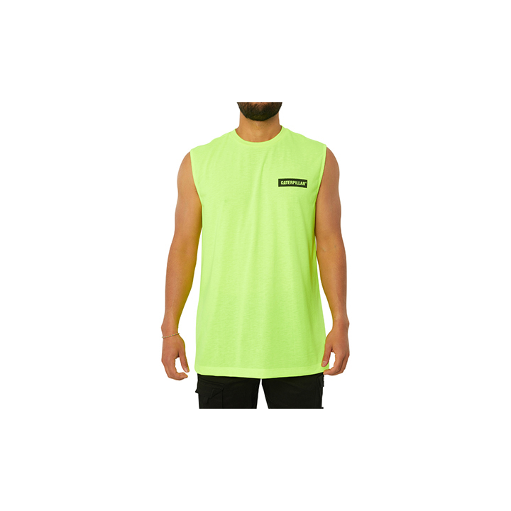 Men's Caterpillar Icon Muscle Tank Yellow Ireland MGSW94731